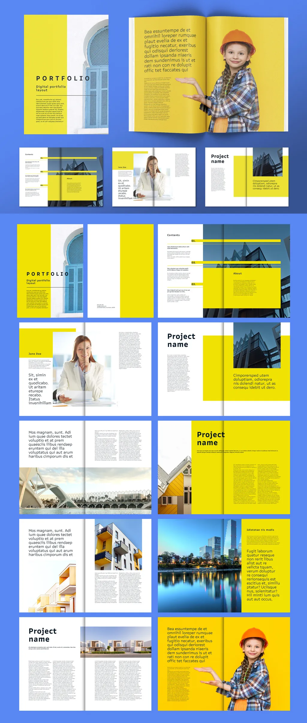 Adobestock - Colorful Business Portfolio layout 758298950