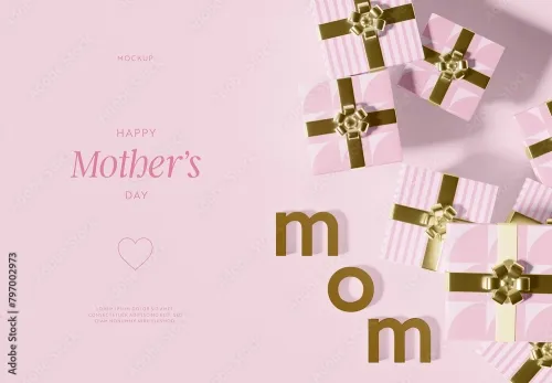 Happy Mothers Day Banner Design Mockup 797002973