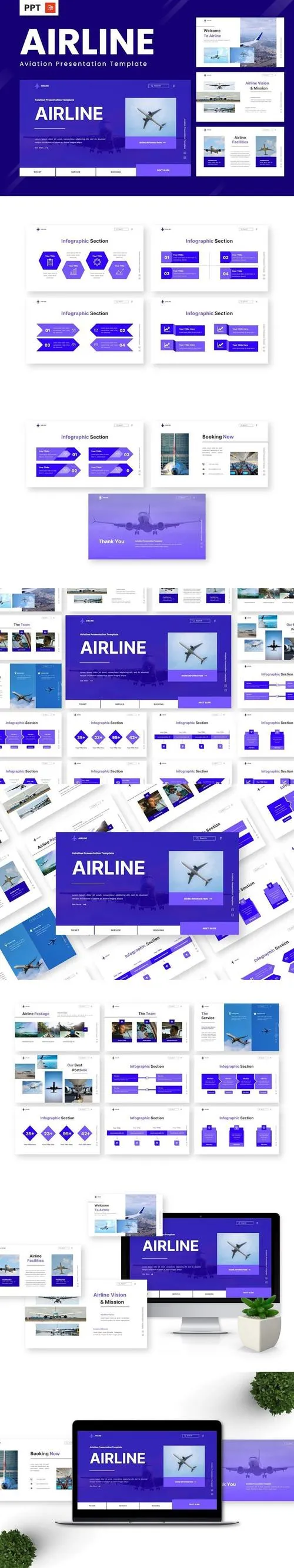 Airline - Aviation Powerpoint Templates