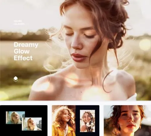 Dreamy Glowing Photo Effect - 94595313