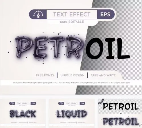 Petroil Editable Text Effect - 194282363