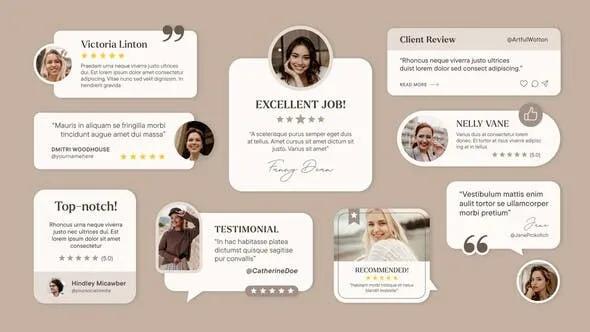 Testimonials & Quotes Video Template 52210379 Videohive