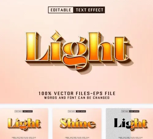 Light Editable Eps Text Effect - TGUXEUX