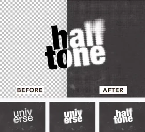 Halftone Text Effect - 56XY4QG