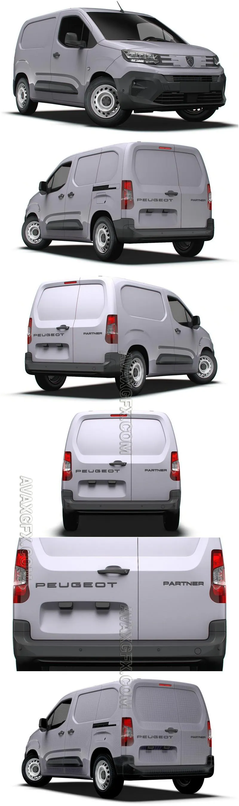 Peugeot e Partner SWB 2024 - 3D Model