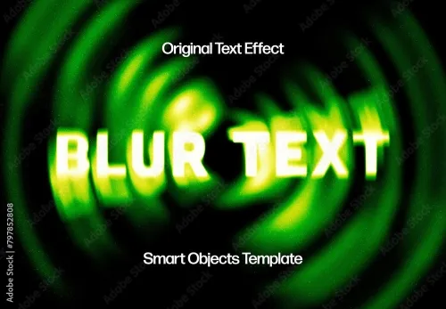 Green Motion Mist Text Effect Mockup 797852808