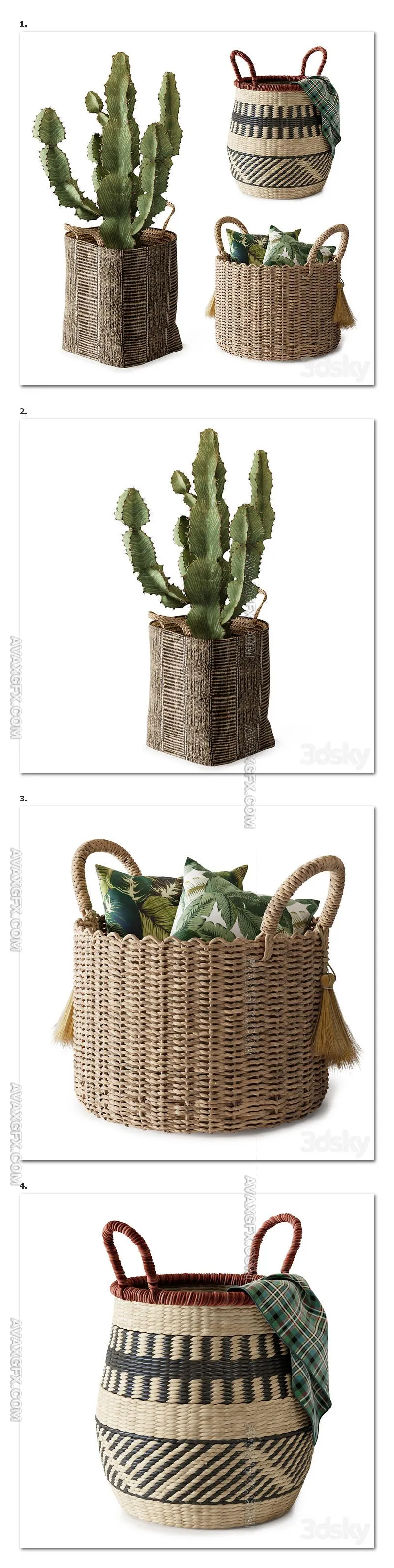 Baskets Set 01 - 3D Model