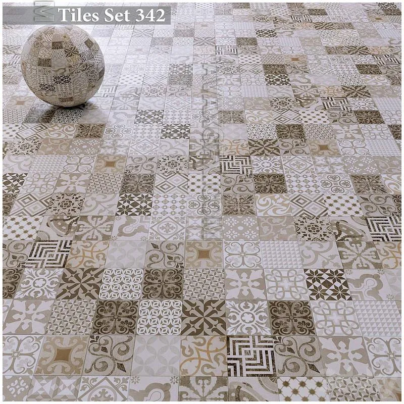 Tiles set 342 - 3D Model