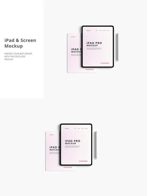 iPad and Screen Mockup