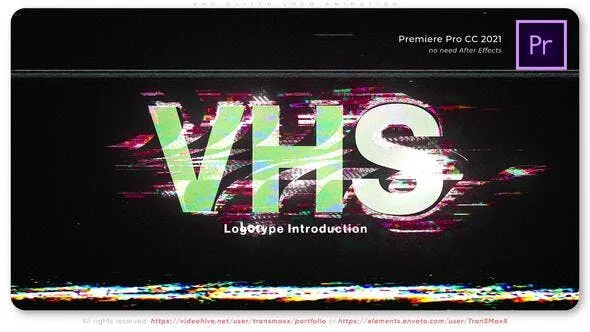 VHS Glitch Logo Animation 52205787 Videohive