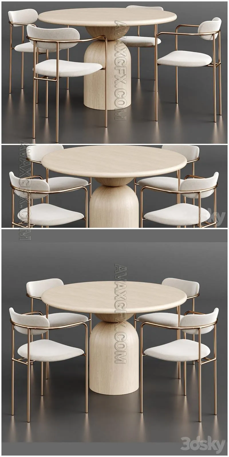 Dinning set 9 - 3D Model