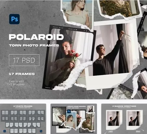 Polaroid Torn Photo Frames - 159305297