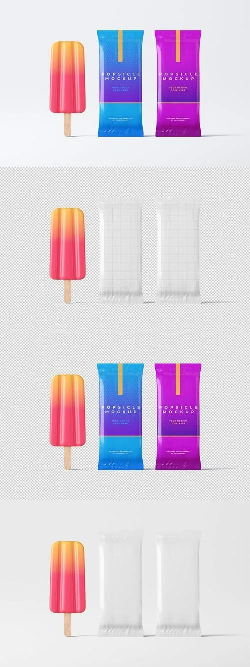 Popsicle Ice Cream Mockup