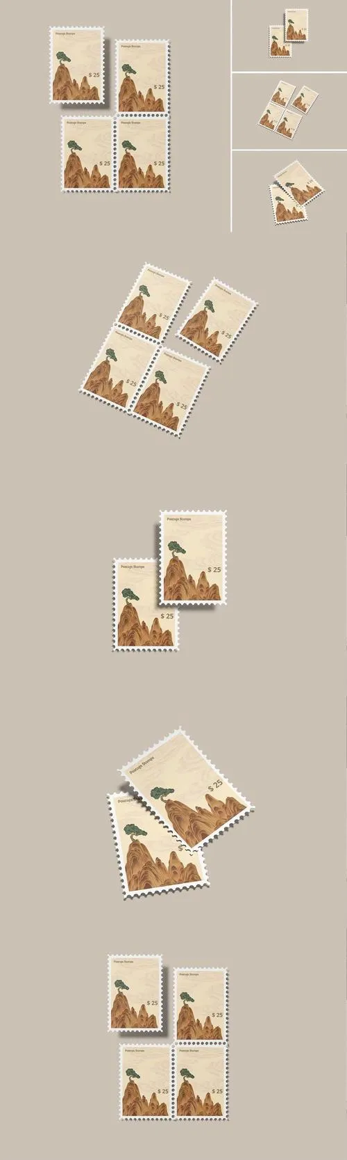 Postage Stamp Mockup