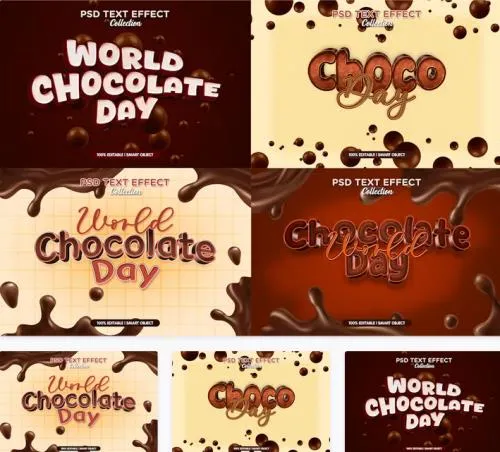 Chocolate text effect set - UX39QSB