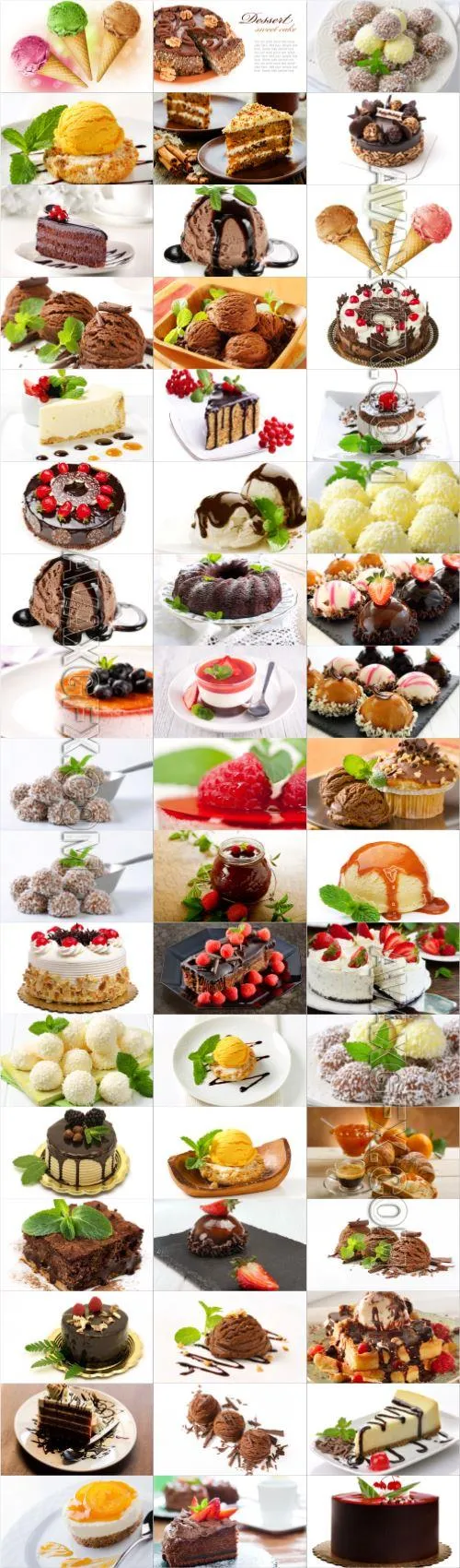 Desserts bundle stock photo 1