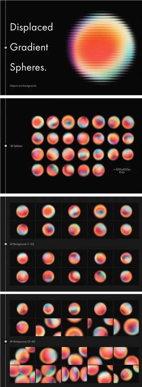 Displaced Gradient Spheres - 195280564