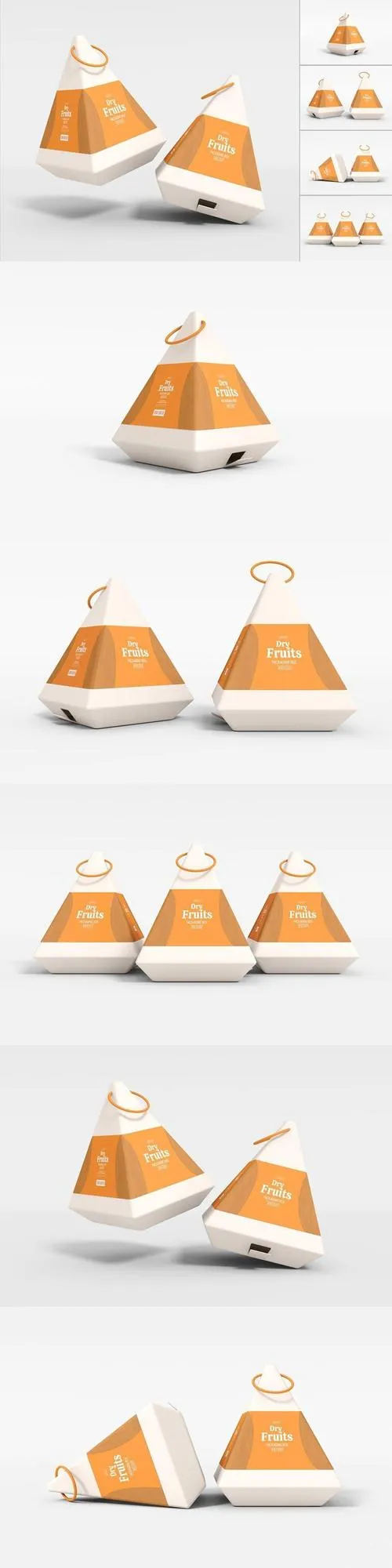 Paper Dry Food Box Packaging Mockup Set