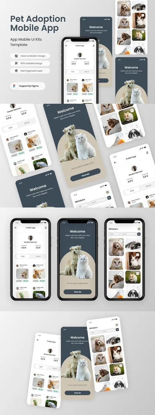 Pet Whiskers - Pet Adoption Mobile App