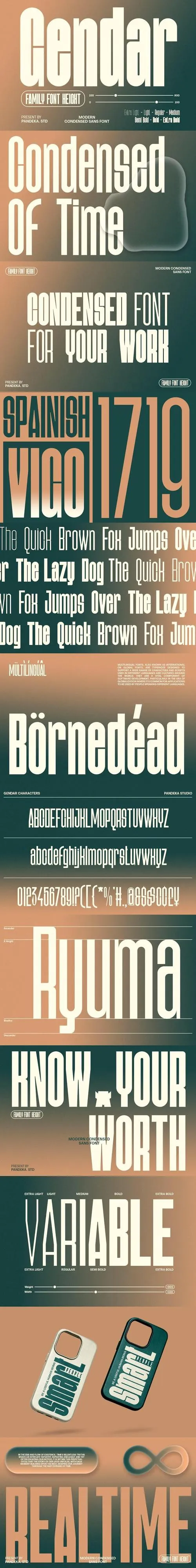 Gendar - Modern Condensed Display