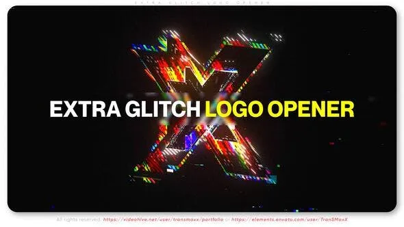 Extra Glitch Logo Opener 52114405 Videohive