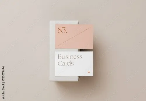 Adobestock - Business Cards Laying on Box Mockup 783073694