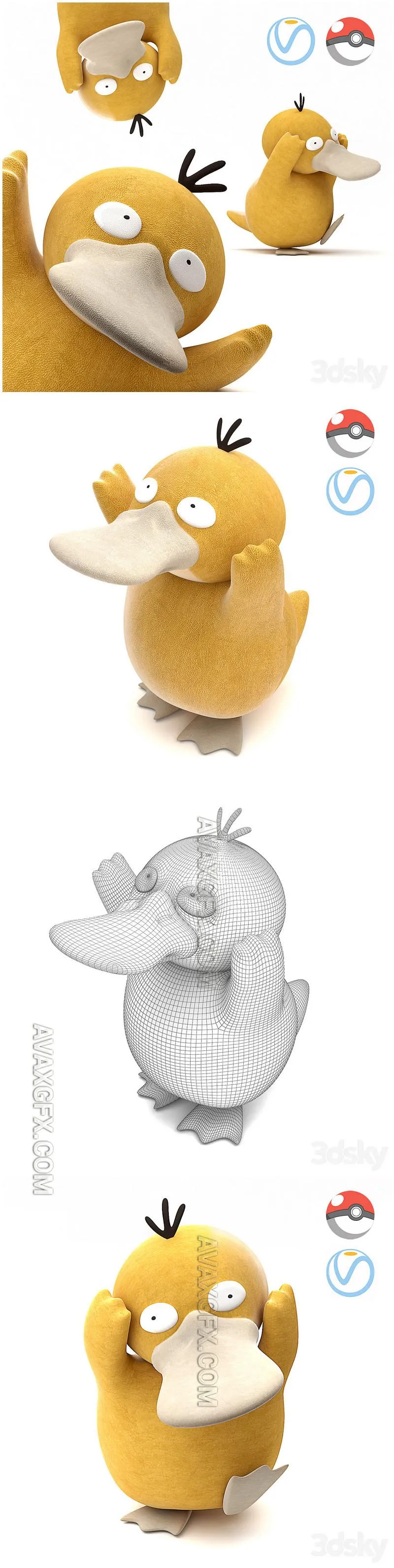 PsyDuck - 3D Model