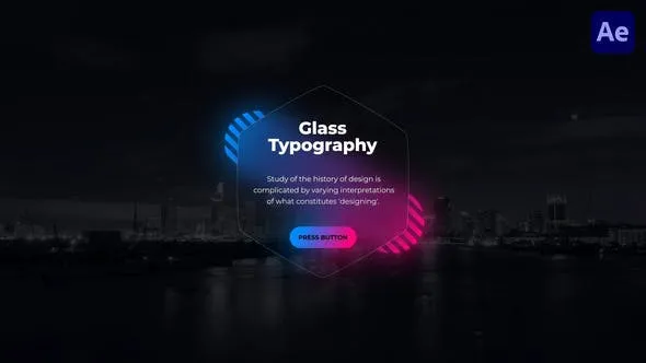 Glass Typography for After Effects 52125708 Videohive