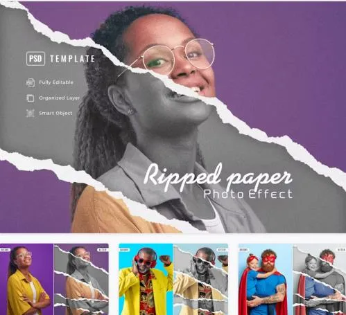 Ripped Paper Effect - VEHDPY8