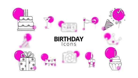 Birthday Icons 52149121 Videohive