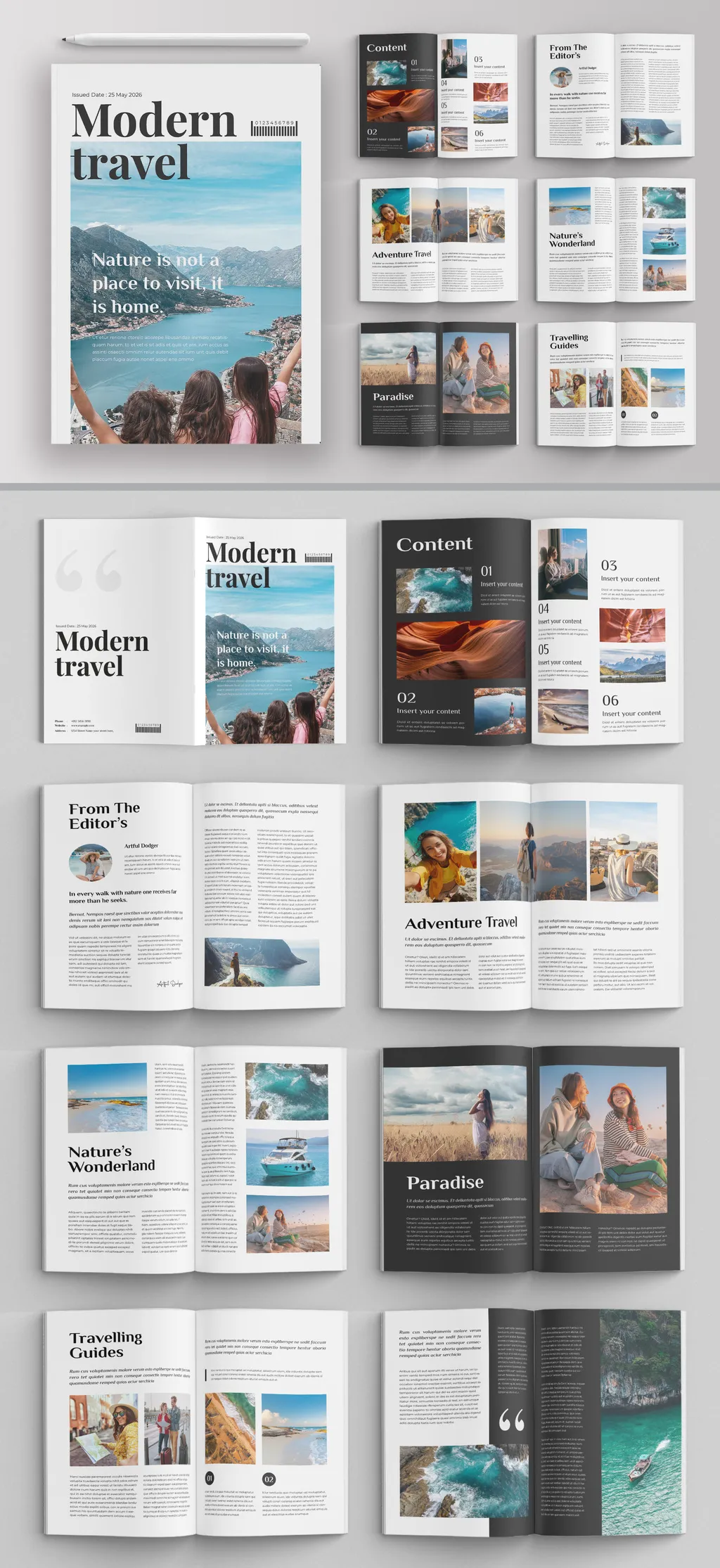 Adobestock - Luxury Travel Magazine Layout 759672084