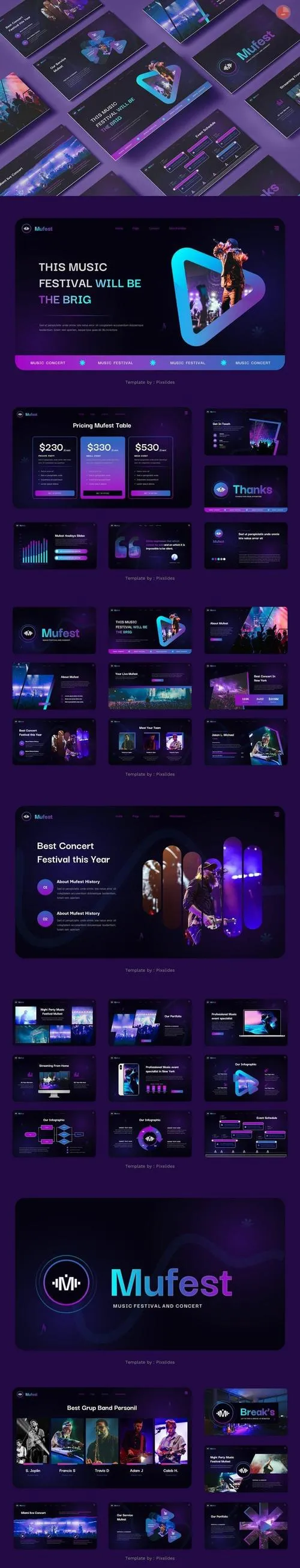 Mufest - Music Festival & Concert PowerPoint