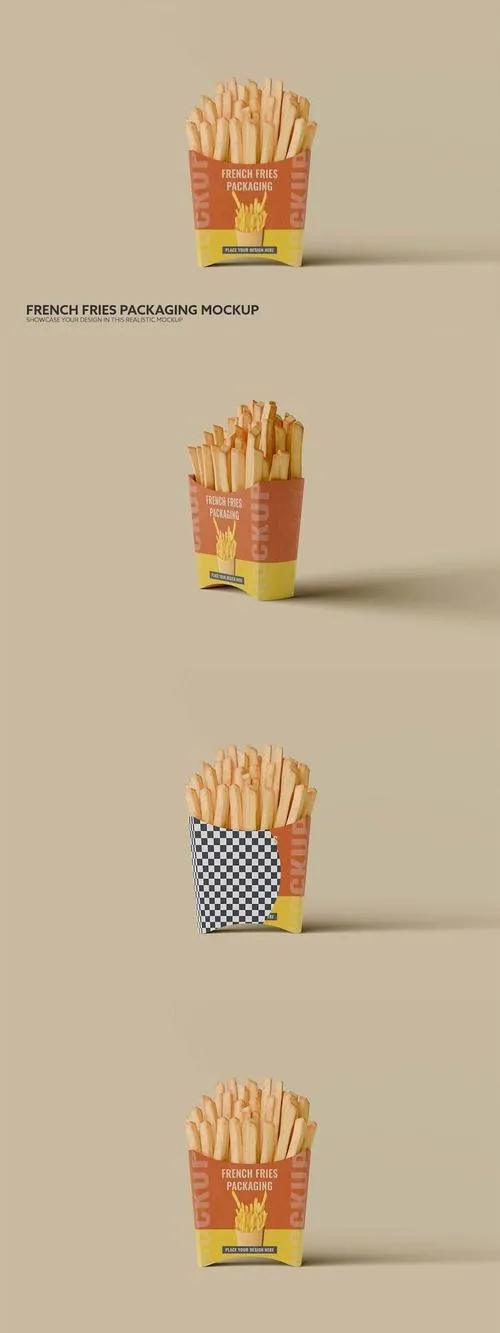 French Fries Packaging Mockup