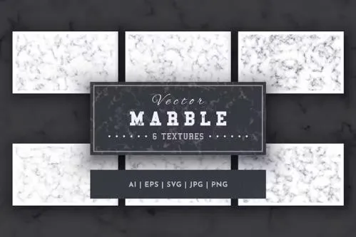 6 Marble Luxury Textures - 176308734