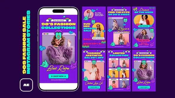 90s Fashion Sale Instagram Stories 51968622 Videohive