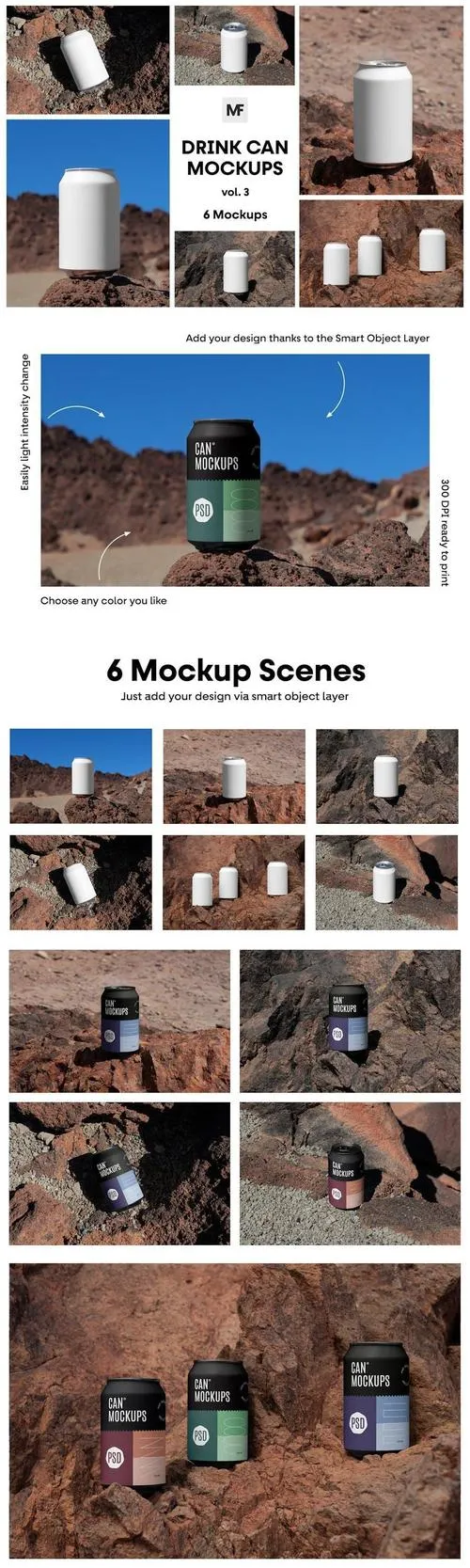 Aluminum Can Mockups vol.3