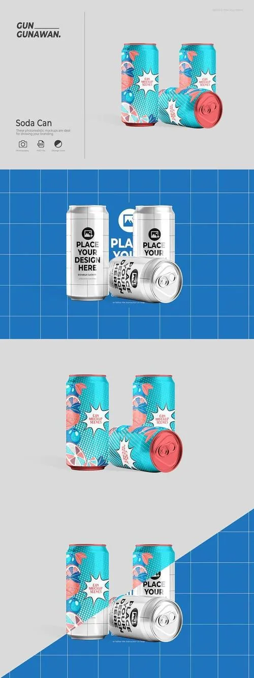 Soda Can Mockup