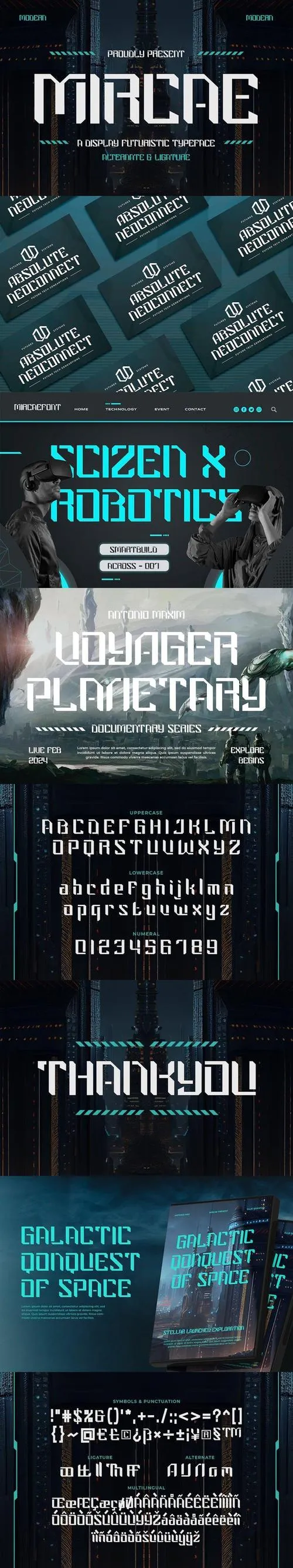 Mircae - A Display Futuristic Typeface