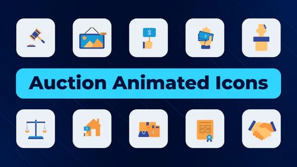 Auction Animated Icons 52058374 Videohive