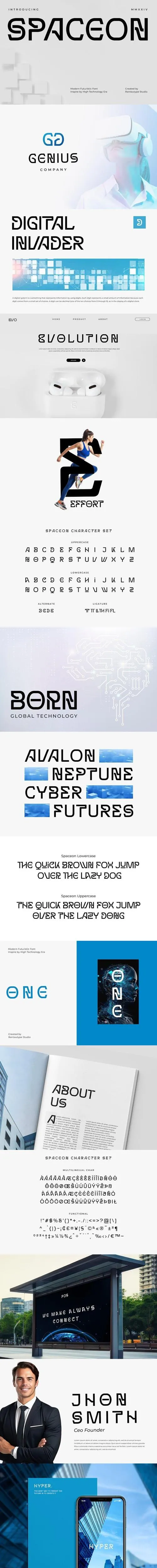 Spaceon Futuristic Logo Font