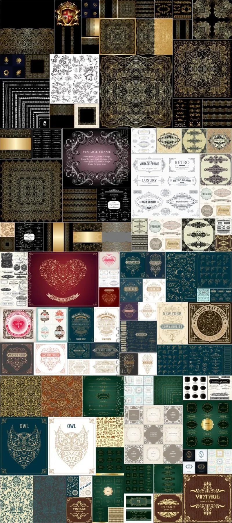 100 Design elements vector set 4