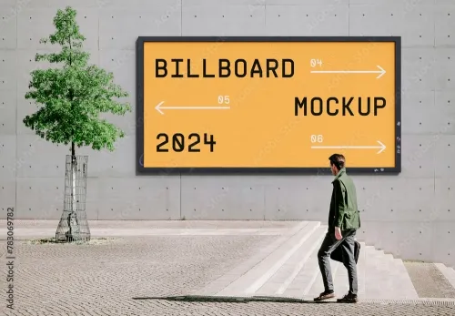 Adobestock - Big Billboard on Wall Mokcup 783069782