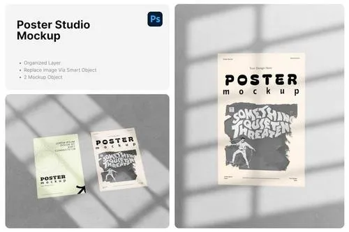 Poster Studio Light Mockup