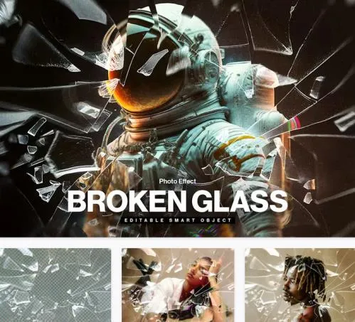 Broken Glass Photo Effect Template - 36UGR7Y