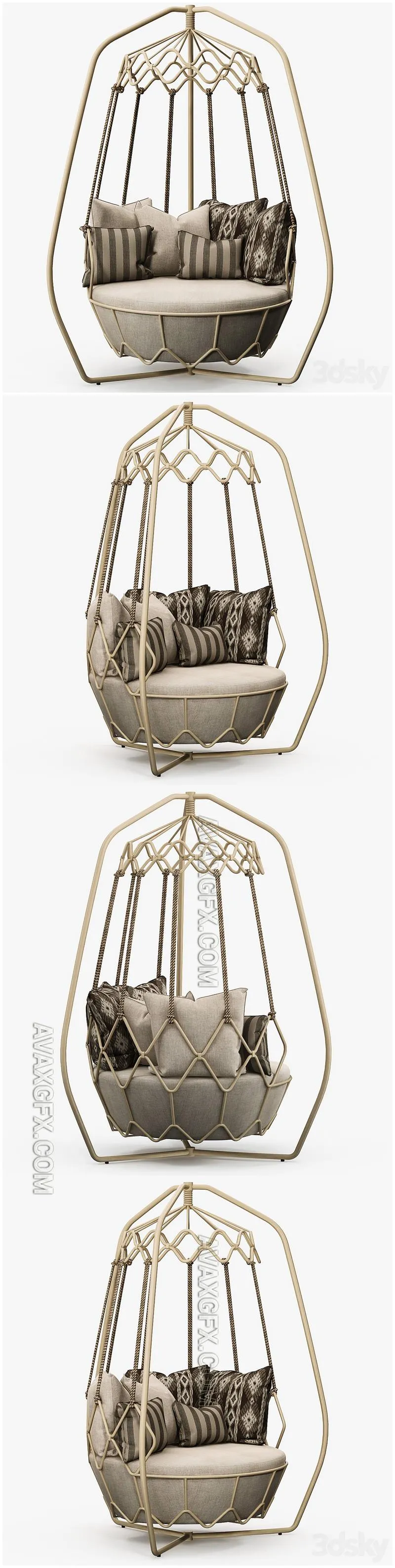 Roberti Rattan - Gravity swing sofa - 3D Model