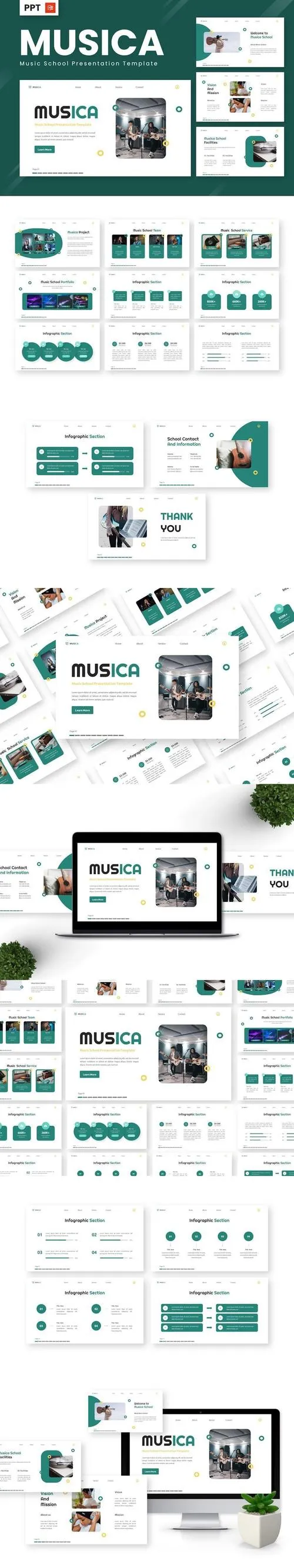 Musica - Music School Powerpoint Templates