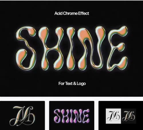 Acid Chromatic Text & Logo Effect - 194282791