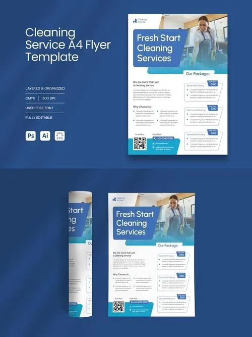 Cleaning Service Flyer Template PNZ3UWG