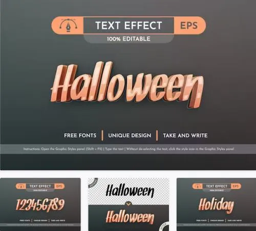 Halloween Editable Text Effect - 92446316