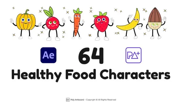 Healthy Food Characters For After Effects 52038070 Videohive